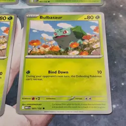 4x Bulbasaur 001/132 Mega Evolution Pokemon TCG Near Mint Card Playset NM MEG - Image 5