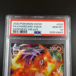 PSA 10 Charizard Vmax 020/189 Darkness Ablaze Holo Graded Pokemon Card - Image 2