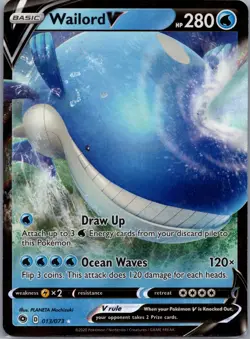 Wailord V 013/073 - Pokemon TCG Champion's Path - Ultra Rare (NM) - Image 1