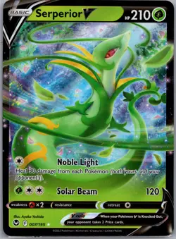 Serperior V 007/195 - Pokemon TCG SWSH12: Silver Tempest - Ultra Rare (NM) - Image 1