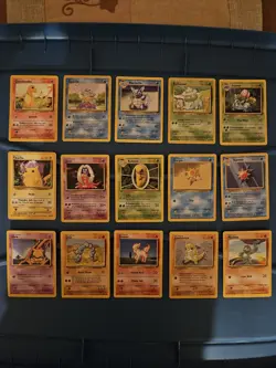 Near Mint 15 Cards 1999 Base Set Unlimited WOTC Pokemon Card Lot - Image 1