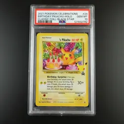 PSA 10 Birthday Pikachu 24 Pokemon Celebrations Holo Graded Card - Image 1