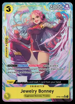 Jewelry Bonney (Parallel) OP08-105 Two Legends Foil One Piece Card - Image 1