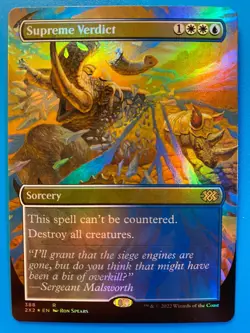 MTG 1x FOIL BORDERLESS Supreme Verdict # 388 Double Masters Magic the x1 NM - Image 1