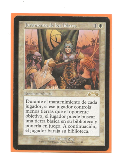 OATH OF LIEGES Exodus MTG Spanish Juramento de los Lideres Magic NM- - Image 1