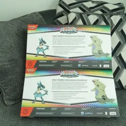 2x Pokemon Prismatic Evolutions Lucario EX and Tyranitar EX Premium Collection - Image 3