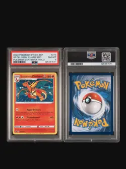 2022 POKEMON SWSH BLACK STAR PROMO #075 SPECIAL DELIVERY CHARIZARD-HOLO PSA 8 - Image 5