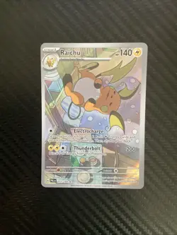 Pokemon TCG Scarlet & Violet Paldea Evolved Raichu Illustration Rare 211/193 NM - Image 1