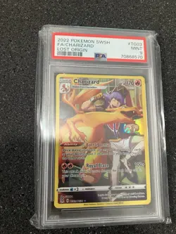 PSA 9 Mint 2022 Pokemon SWSH Lost Origin FA/Charizard #TG03/TG30 - Image 1