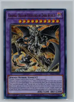 Grapha Dragon Overlord of Dark World SR13-EN041 Yugioh CCG Ultra Rare 1st Ed - Image 1