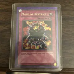 Mask of Restrict LON-018 Ultra Rare 1st Edition Holo Yugioh TCG - Image 1