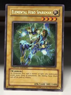 Yugioh! LP Elemental Hero Sparkman - EHC2-EN001 - Secret Rare - Limited Edition - Image 1
