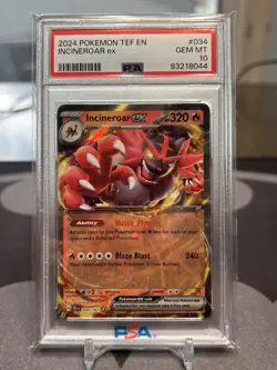 2024 Temporal Forces Incineroar EX Double Rare Card PSA 10 Gem Mint - Image 1