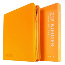 VaultX 12 Pocket Exo-Tec Zip Binder Neon Orange - Holds 480 Cards IN HAND - Image 1
