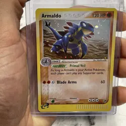 Armaldo 1/100 EX Sandstorm Pokemon Holo Rare E-Reader Series 2003 Card SWIRL NM - Image 1