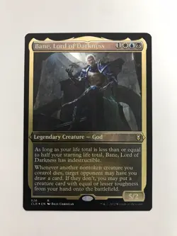 Bane Lord of Darkness Etched Foil MTG Magic the Gathering Card NM Near Mint CLB - Image 1