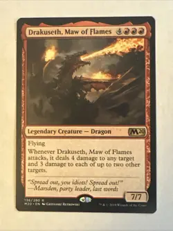 Drakuseth Maw Of Flames X1 M20 Core 2020 NM Condition See Pics Front Back - Image 1