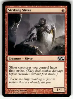 STRIKING SLIVER #157 MTG MAGIC 2014 (M14) - Image 1