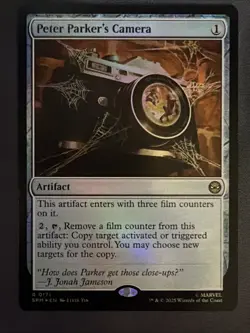2025 Magic The Gathering- Peter Parker's Camera Marvel's Spider-Man Foil - Image 1