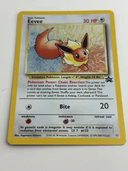 Eevee 11/53 Wotc Black Star Promo Holo Pokemon LP/NM with **SWIRL - Image 5