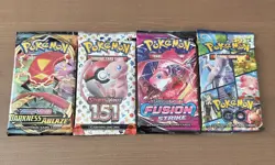Pokemon Booster Pack Bundle - 151, GO, Fusion strike and darkness ablaze sealed - Image 1