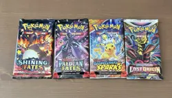 Pokemon Booster Pack Bundle - Shining Fates, Paldean Fates, Surging And Lost Ori - Image 1