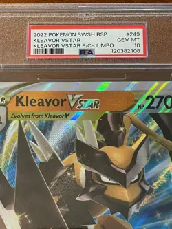 2022 Pokemon SWSH Kleavor V Star Promo JUMBO #249 - PSA 10 (July 25) - Image 2