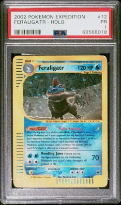 PSA 1 PR POOR 2002 Pokemon Expedition 12/165 Feraligatr Holo Rare POP 13 - Image 1