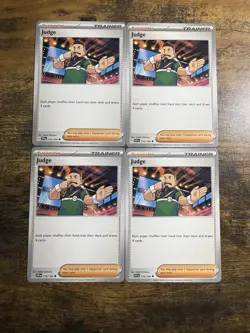 4x Judge 176/198 Scarlet & Violet Base Pokemon TCG Playset - Image 1