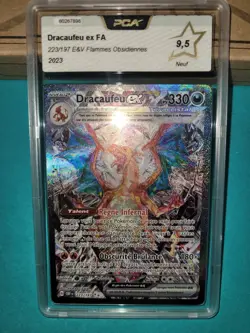 Carte Pokemon Dracaufeu Ex 223/197 Flammes Obsidiennes EV3 PCA 9.5 FR - Image 2