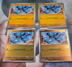 4x Riolu 076/132 Reverse Holo Mega Evolution Pokemon TCG Near Mint Card Playset - Image 2