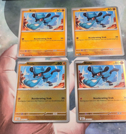 4x Riolu 076/132 Reverse Holo Mega Evolution Pokemon TCG Near Mint Card Playset - Image 3