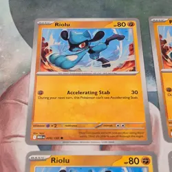 4x Riolu 076/132 Mega Evolution Pokemon TCG Near Mint Card Playset NM MEG - Image 3