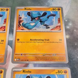 4x Riolu 076/132 Mega Evolution Pokemon TCG Near Mint Card Playset NM MEG - Image 4