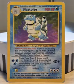 Blastoise Holo 2/102 Base Set Unlimited 1999 WOTC Pokemon TCG Card - HP - Image 1