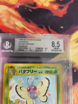 Pokemon Card Butterfree Smettbo Southern Island 1998 Japanese BGS Beckett 8.5 - Image 4