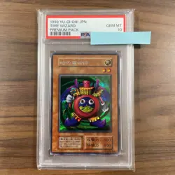 PSA 10 YuGiOh Time Wizard Secret Rare Premium Pack 1999 Japanese Card Gem Mint - Image 1