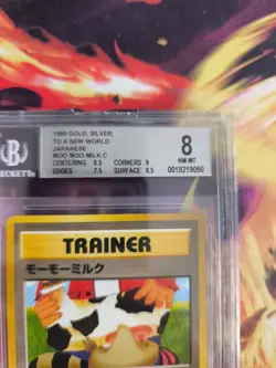 Pokemon Card Moo Moo Milk Neo Genesis Banned Gsnw 1999 Japanese BGS Beckett 8 - Image 4