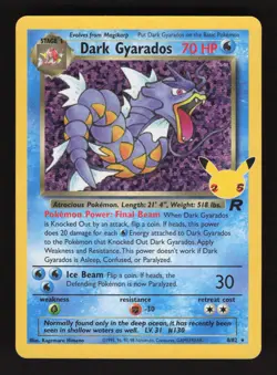 Dark Gyarados 8/82 Pokemon Celebrations Classic Collection Holo Card - Image 1