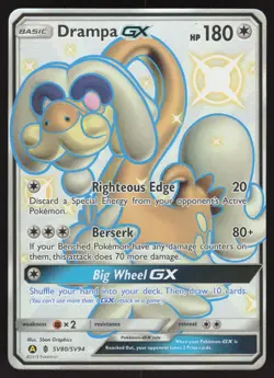 Drampa GX SV80/SV94 Pokemon Hidden Fates Holo Full Art Card - Image 1