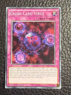 SDKS-EN031 Crush Card Virus 1st edition YuGiOh Card 💥🔥 - Image 1