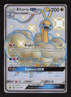 Altaria GX SV77/SV94 Pokemon Hidden Fates Holo Full Art Card - Image 1