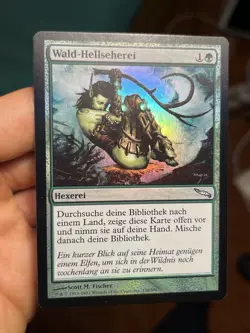 GERMAN OG Foil • Sylvan Scrying • Mostly Clean • Mirrodin • Mtg (1688) - Image 1