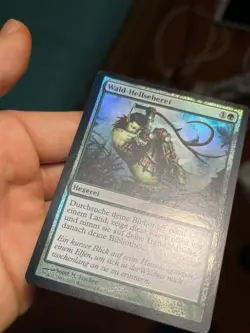 GERMAN OG Foil • Sylvan Scrying • Mostly Clean • Mirrodin • Mtg (1688) - Image 3