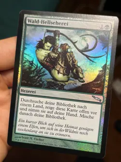 GERMAN OG Foil • Sylvan Scrying • Mostly Clean • Mirrodin • Mtg (1688) - Image 5