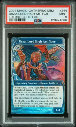 2024 MTG MYSTERY BOOSTER 2 FUTURE SIGHT-FOIL URZA, LORD HIGH ARTIFICER PSA 9 - Image 1