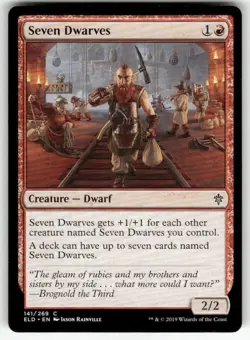 SEVEN DWARVES #141 (COMMON) MTG THRONE OF ELDRAINE - Image 1