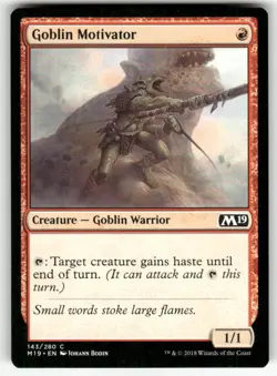 GOBLIN MOTIVATOR #143 MTG CORE SET 2019 - Image 1