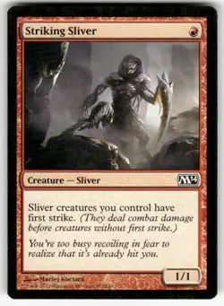 STRIKING SLIVER #157 (COMMON) MTG MAGIC 2014 (M14) - Image 1