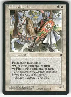 ORDER OF LEITBUR (WACKWITZ) (FACING LEFT) # MTG FALLEN EMPIRES - Image 1